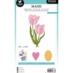 Online Stencil Tulip Flowers Essentials 15x21cm Plantillas
