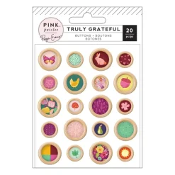 Clearance SUPER OFERTA **40%** Botones de madera Truly Grateful Paige Evans Telas, Sedas Y Fieltro