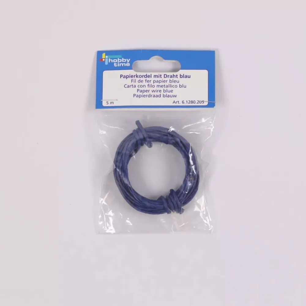 Best SUPER OFERTA **40%** Cordón de Papel con Alambre Azul 2mm Goma Eva Fofuchas|Bisutería