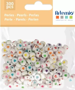 Clearance SUPER OFERTA **40%** Cuentas de Plástico con Corazones 7mm Bisutería