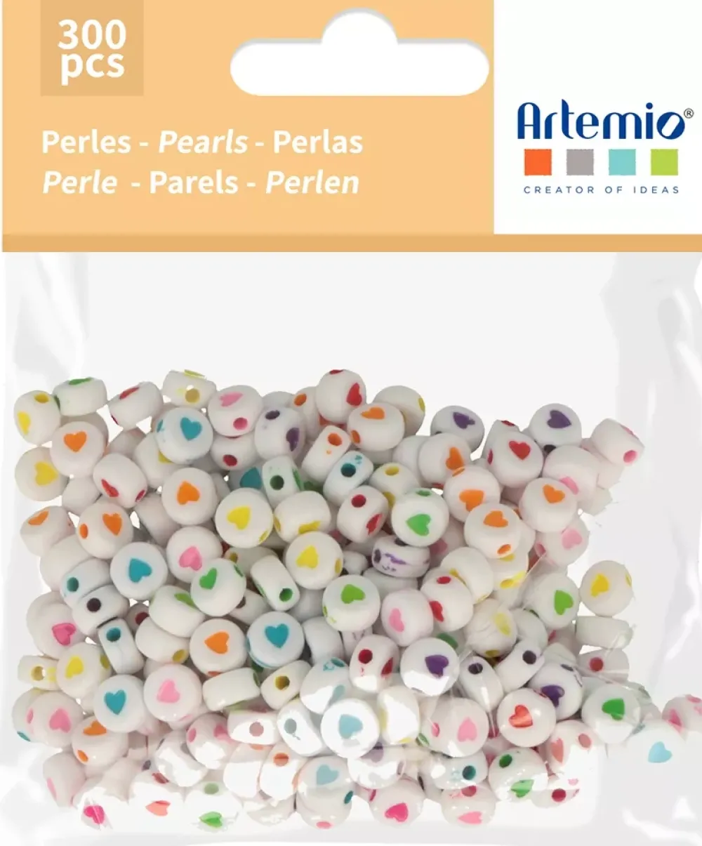 Clearance SUPER OFERTA **40%** Cuentas de Plástico con Corazones 7mm Bisutería