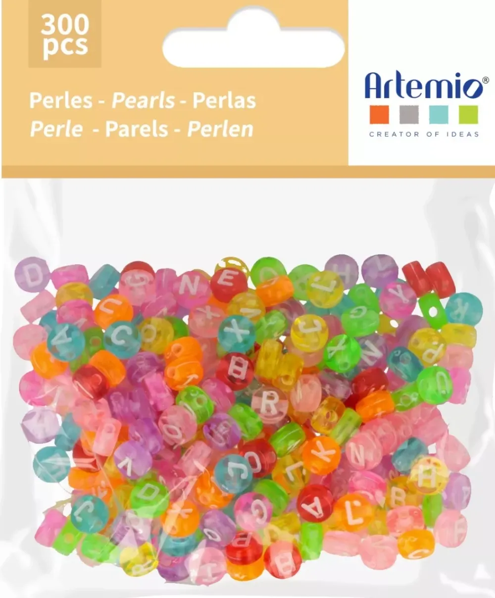 Online SUPER OFERTA **40%** Cuentas de Plástico con Letras Multicolor 7mm Bisutería
