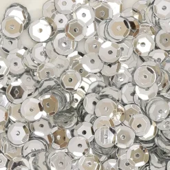 Clearance SUPER OFERTA **40%** Lentejuelas Plata 6mm Bisutería