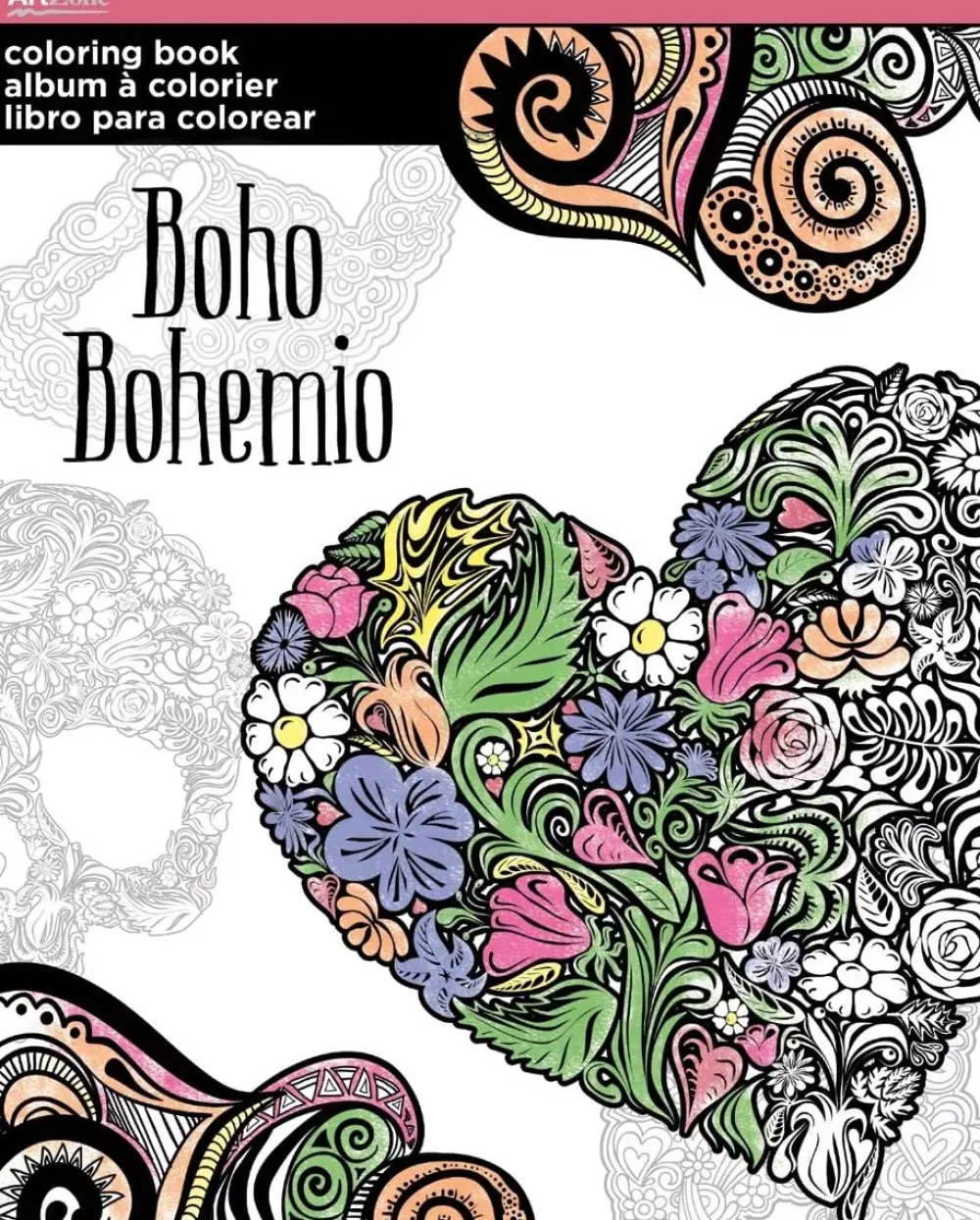 Online SUPER OFERTA **40%** Libro para colorear Bohemio ArtZone 11x17cm Colorear
