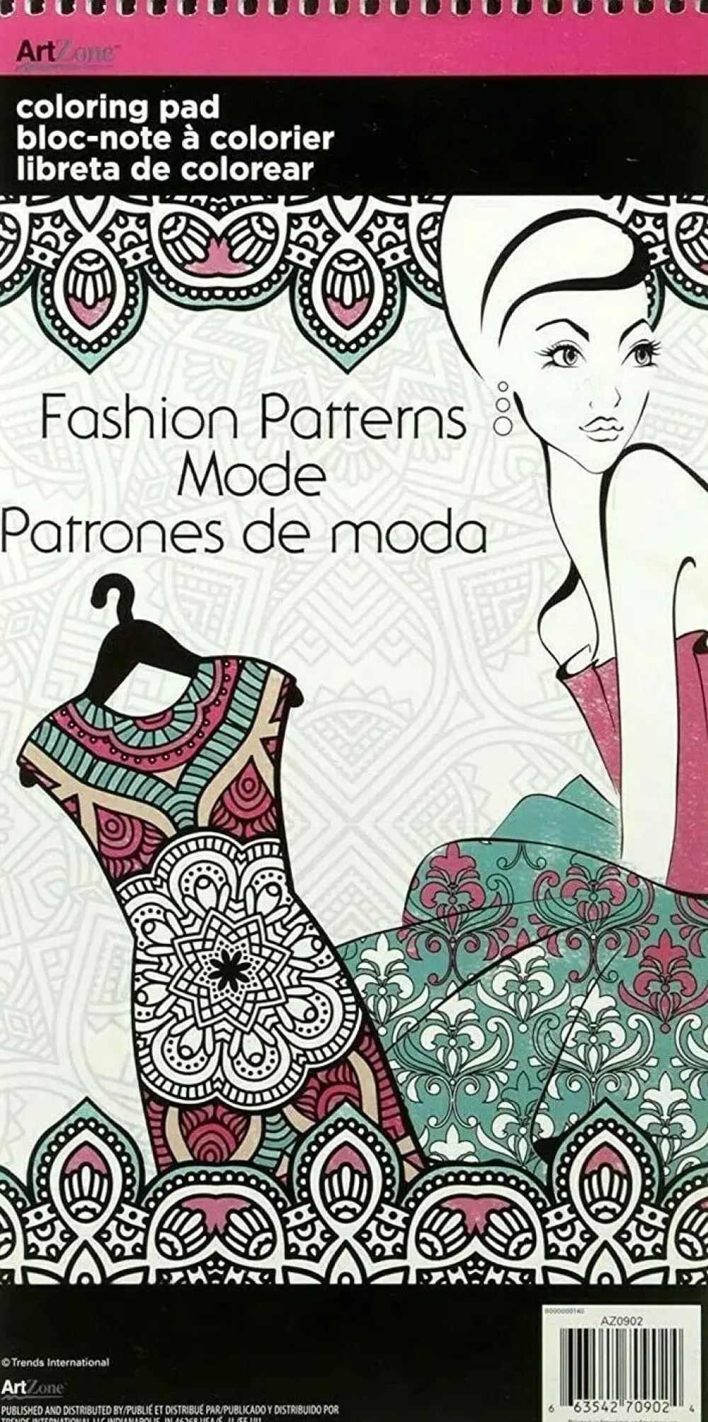 Hot SUPER OFERTA **40%** Libro para colorear Patrones de moda ArtZone 15x30cm Colorear