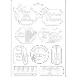 Discount SUPER OFERTA **30%** Molde Flexible Music and Tag Passion 21x29cm Herramientas Para Modelado|Pastas Moldeables