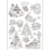 New SUPER OFERTA **30%** Molde flexlble Árboles y Elementos Romantic Gear Up For Christmas 21x29cm Herramientas Para Modelado