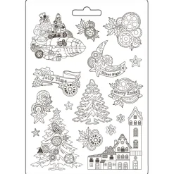 New SUPER OFERTA **30%** Molde flexlble Árboles y Elementos Romantic Gear Up For Christmas 21x29cm Herramientas Para Modelado