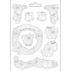 New SUPER OFERTA **40%** Molde Poinsettia And Garlands A5 Herramientas Para Modelado
