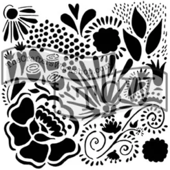 Discount SUPER OFERTA **30%** Máscara Chica Doodle 30x30cm Plantillas
