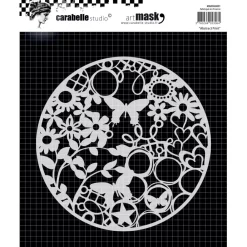 Hot SUPER OFERTA **40%** Máscara circular Abstract Print 15x15cm Plantillas