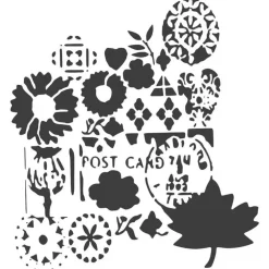 Clearance SUPER OFERTA **30%** Máscara Postcard 15x15cm Plantillas