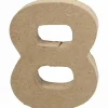 SUPER OFERTA **40%** Número 8 de papel maché 8x10cm Cartón Y Papel Maché