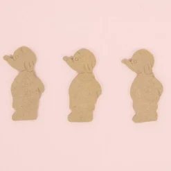 Best SUPER OFERTA **40%** Pack 3 Siluetas de Madera Papá Elefante 5x8cm Maderas