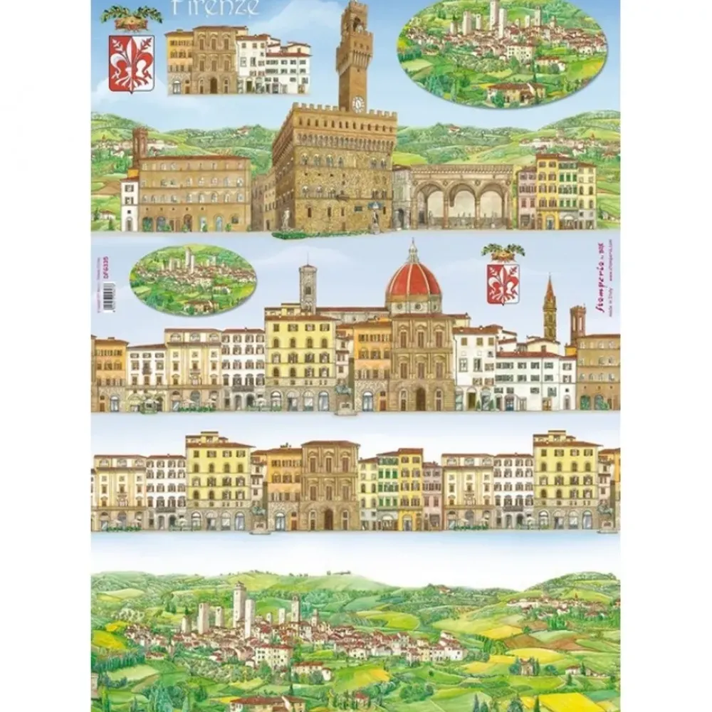 SUPER OFERTA **40%** Papel Clásico Para Decoupage Firenze 50x70cm Decoupage