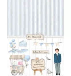 Sale SUPER OFERTA **40%** Papel de arroz Niño de comunión 30x41cm Decoupage