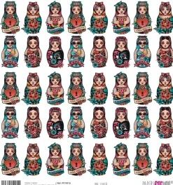 Clearance SUPER OFERTA **40%** Papel de Arroz Scrap Girl Power Ink Lover 30x30cm Decoupage|Papeles