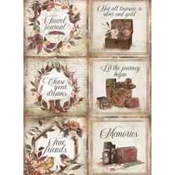 Hot SUPER OFERTA **30%** Papel de Arroz Cards Romantic Our Way 21x29cm Papeles|Decoupage