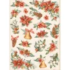 Discount SUPER OFERTA **40%** Papel de arroz Poinsettias y Campanas All Around Christmas 21x29cm Papeles|Decoupage