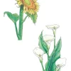 SUPER OFERTA **40%** Papel de Arroz Girasoles y Lirios II 30x21cm Decoupage|Papeles