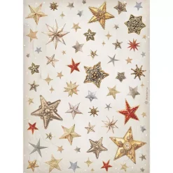 Online SUPER OFERTA **30%** Papel de arroz Estrellas Romantic Gear Up For Christmas 21x30cm Papeles|Decoupage
