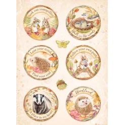 Clearance SUPER OFERTA **40%** Papel de arroz Círculos Romantic Woodland Papeles|Decoupage