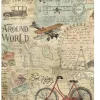 Best SUPER OFERTA **30%** Papel de arroz Bicycle Around the World 21x29 Papeles|Decoupage