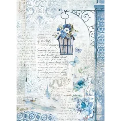 SUPER OFERTA **40%** Papel de arroz Farola Blue Land 21x29cm Papeles|Decoupage