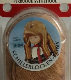 New SUPER OFERTA **40%** Peluca color Rubio con tirabuzones pelo sintético Karin - Synthetical Doll Wig Rubio con tirabuzones 25-27cm. Telas, Sedas Y Fieltro|Pelucas