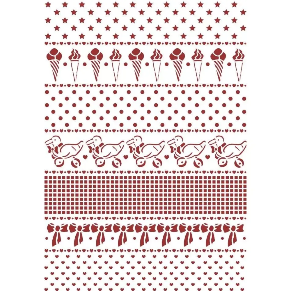 Clearance SUPER OFERTA **30%** Plantilla de Stencil Borders DayDream 21x29cm Plantillas