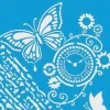 Outlet SUPER OFERTA **40%** Plantilla de Stencil Mariposa y Reloj 20x20cm Plantillas
