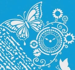 Outlet SUPER OFERTA **40%** Plantilla de Stencil Mariposa y Reloj 20x20cm Plantillas