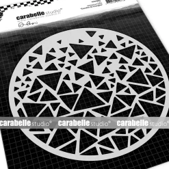 SUPER OFERTA **40%** Plantilla de Stencil Círculo de Triángulos 15x15cm Plantillas