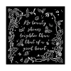 Hot SUPER OFERTA **40%** Plantilla de stencil Texto con Hojas Romantic Woodland 18x18cm Plantillas