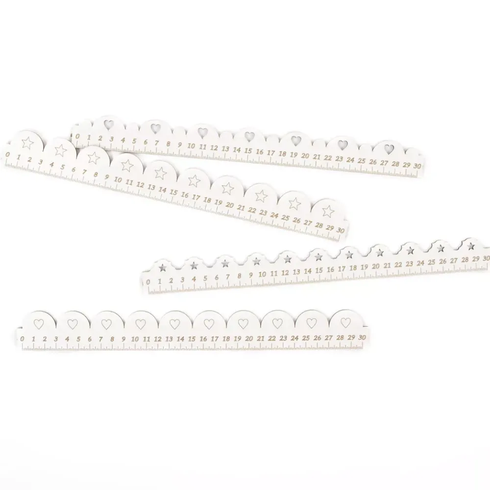 Hot SUPER OFERTA **40%** Regla de Madera Con Corazones Dayka 30cm Herramientas De Corte