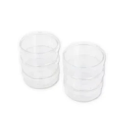 Discount SUPER OFERTA **40%** Set 6 cajas de plástico transparente con tapa circular 4x1,5cm Organización