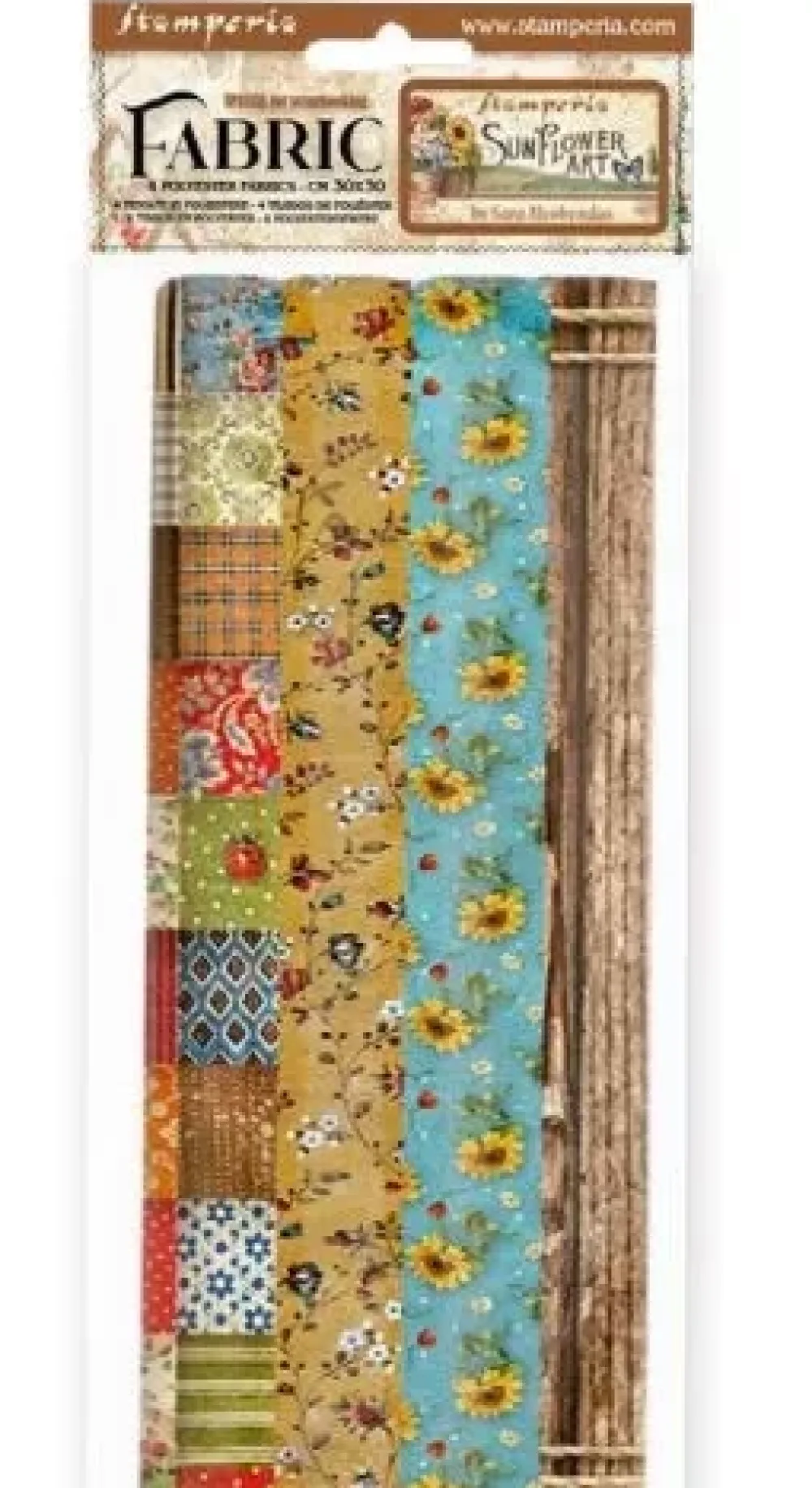 Best SUPER OFERTA **30%** Set 4 Hojas de Tela Fabric Sunflower Art 30x30cm Telas, Sedas Y Fieltro