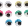 Clearance SUPER OFERTA **40%** Set 10 Ojos Movibles Redondos 5 Colores 18mm Goma Eva Fofuchas