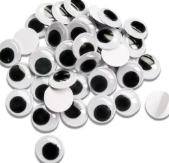 Clearance SUPER OFERTA **40%** Set 33 Ojos Movibles Redondos 10mm Goma Eva Fofuchas