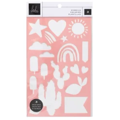 New SUPER OFERTA **60%** Set 3 Stencils Sun Chaser Heidi Swapp Plantillas
