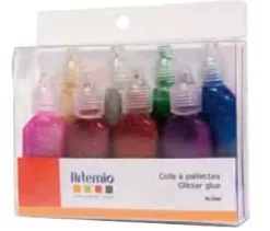 Hot SUPER OFERTA **40%** Set de 8 unidades de purpurina líquida 20 ml, Pinturas Acrílicas