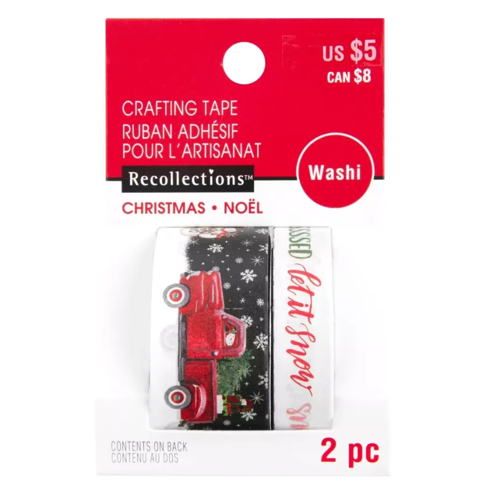 Discount SUPER OFERTA **50%** Set de 2 washi tapes Say Freeze snowman Recollections Papeles|Decoupage