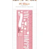 SUPER OFERTA **40%** Stencil Regla Metal Late Afternoon Amy Tangerine Plantillas