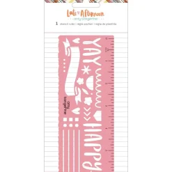 SUPER OFERTA **40%** Stencil Regla Metal Late Afternoon Amy Tangerine Plantillas