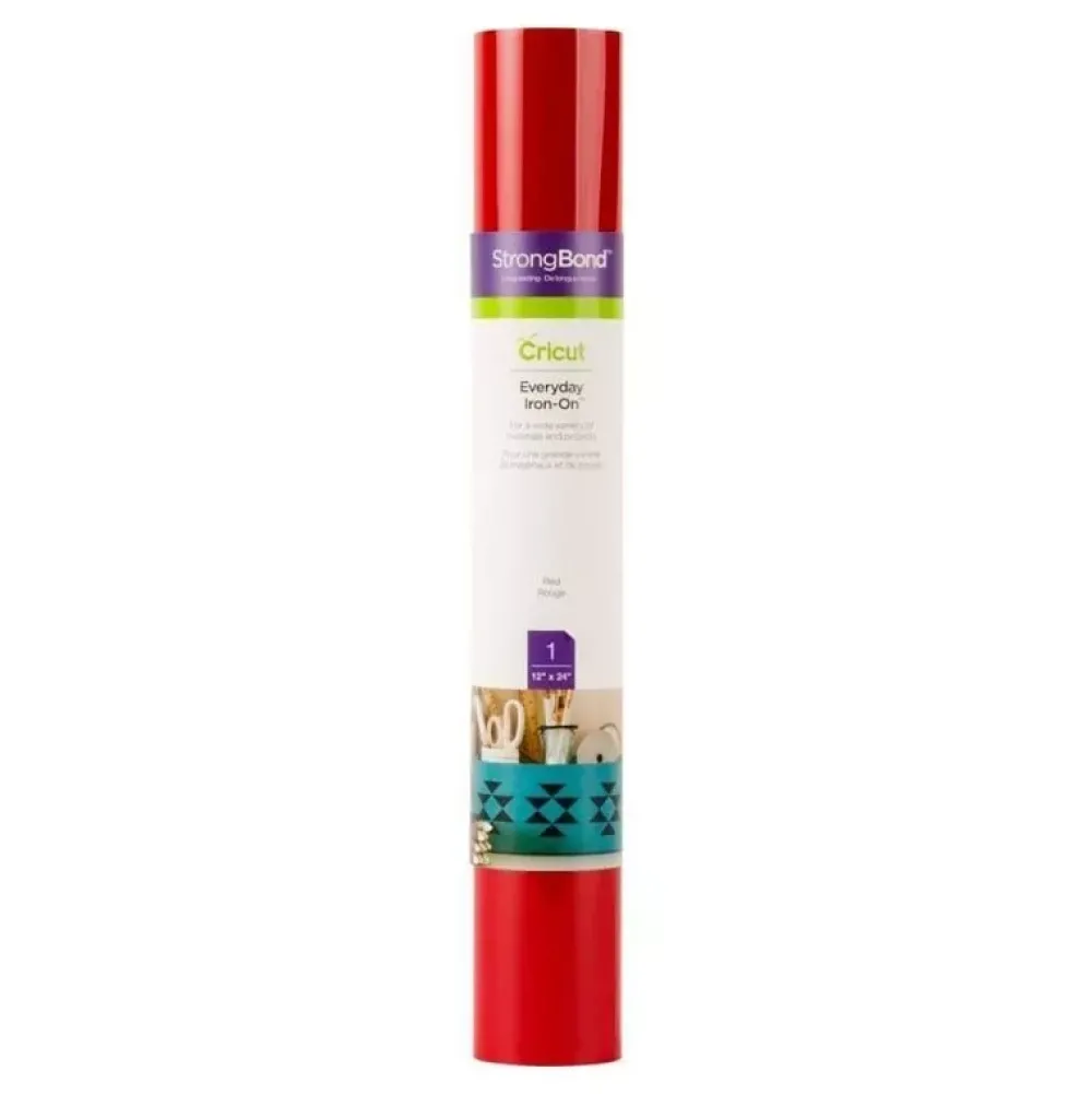 SUPER OFERTA **40%** Vinilo Iron On Termotransferible Everyday Rojo 30x60cm Silhouette