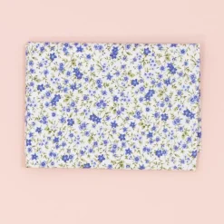 Discount Tela Campo de Flores Azules 50x35cm Telas, Sedas Y Fieltro