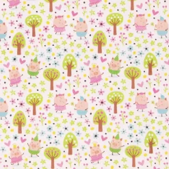 New Tela Cerditos en Bosque Verde 50x30cm Telas, Sedas Y Fieltro