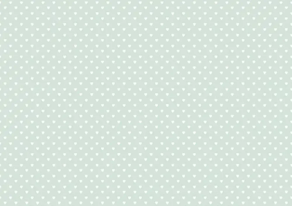 Discount Tela de Encuadernar Corazones Blanco Menta 70x50cm Telas, Sedas Y Fieltro