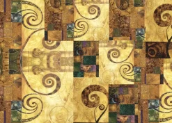 Outlet Tela de Encuadernar Gold Abstract Art 70x50cm Telas, Sedas Y Fieltro