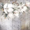 New Tela de Encuadernar Magnolias III La Vie en Fleurs 70x50cm Telas, Sedas Y Fieltro